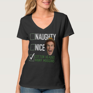 T-shirt Elf Naughty Nice Cotton Dirigé Ninny Muggins