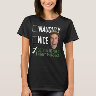 T-shirt Elf Naughty Nice Cotton Dirigé Ninny Muggins