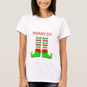 T-shirt Elfe Maman Moderne de Noël