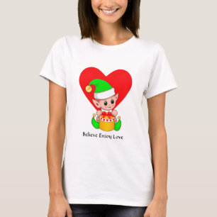 T-shirt Elfe mignon & cœur avec des mots de motivation