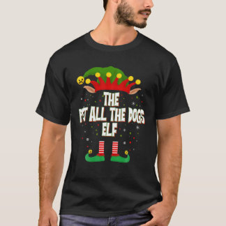 T-shirt Elfes Groupe Le Animal Tous Les Chiens Elfes Noël
