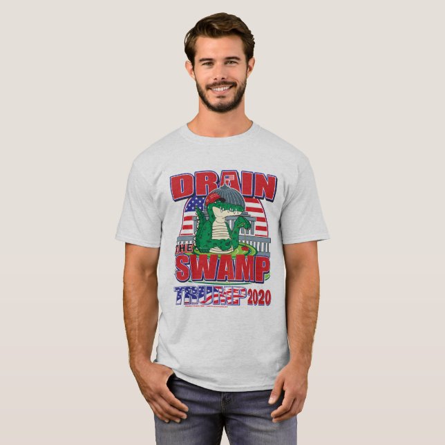 T-shirt Éliminer le marais Trump 2020 (Devant entier)
