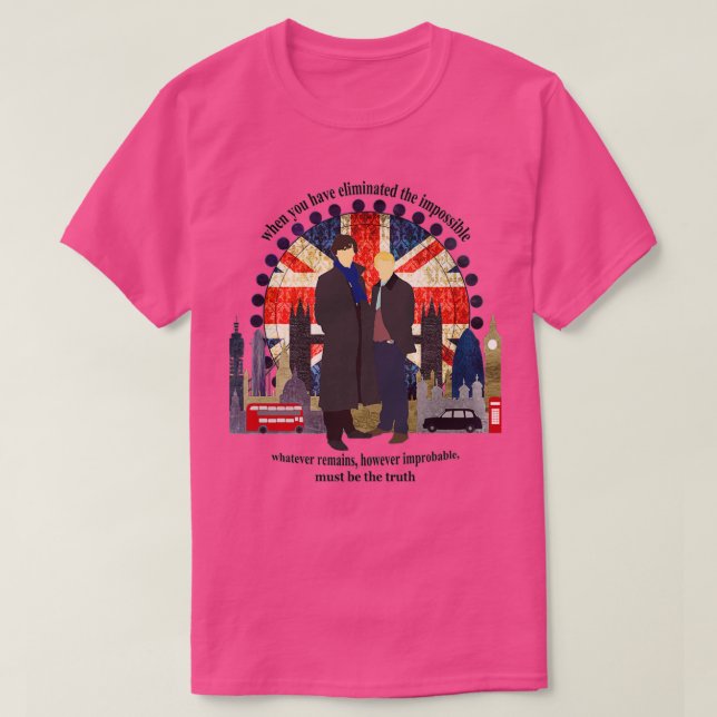 T-shirt Éliminer le texte noir impossible (Design devant)