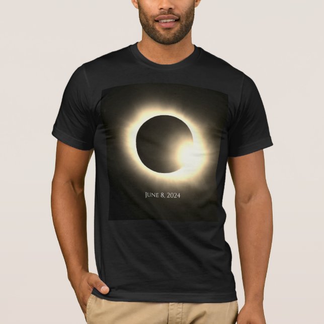 T-shirt Élipse solaire totale 8 avril 2024 soleil de lune (Devant)