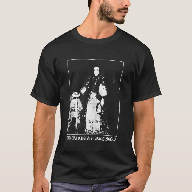 T-shirt Elizabeth Bathory Comtesse Vampire Goth Graphic Ar (Devant)