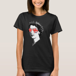 T-shirt Elizabeth Ii Lunettes de soleil British Crown Unio