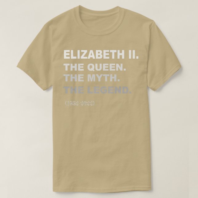 T-shirt Elizabeth II Queen Legend British Crown Platinum J (Design devant)
