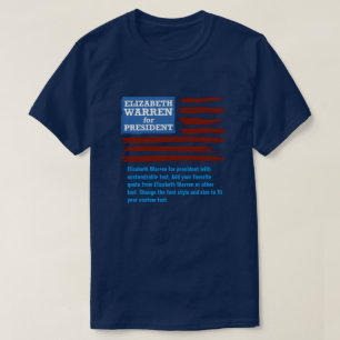 T-shirt Elizabeth Warren pour la présidence avec personna