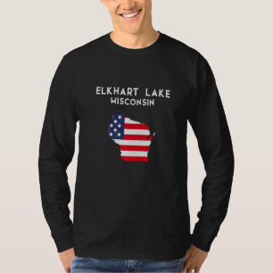 T-shirt Elkhart Lake Wisconsin USA State America Travel Wi