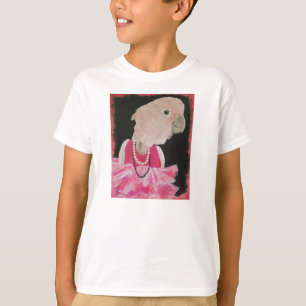 T-shirt Ella assez dans la pièce en t rose - customisée