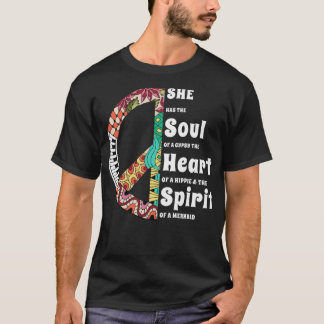 T-shirt Elle A L'Âme D'Un Tsigane Au Coeur D'Une Hippie