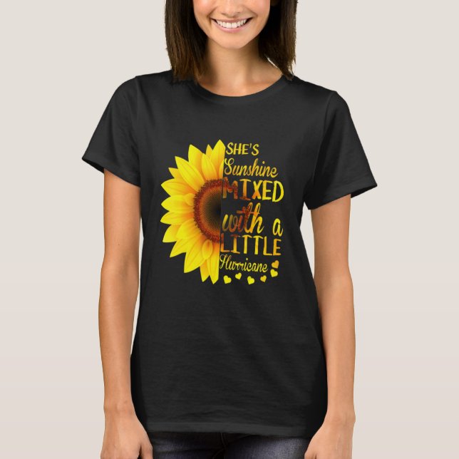 T-shirt Elle a le soleil mélangé avec un peu d'ouragan Sun (Devant)
