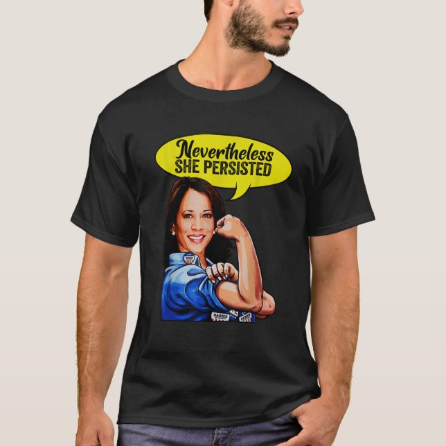 T-shirt Elle A Néanmoins Persisté Kamala Harris Graphic F (Devant)