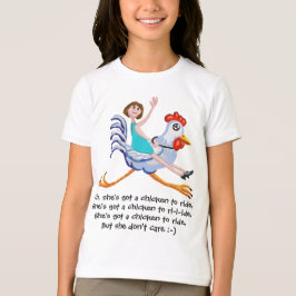 T-shirt Elle a un poulet à monter