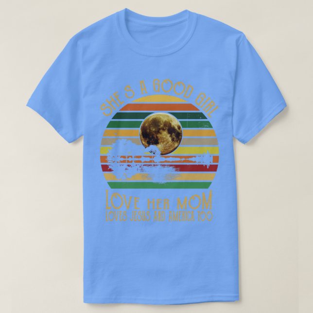 T-shirt Elle Aime Sa Mère Aime Jésus (Design devant)