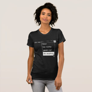 T-shirt Elle de geeks des femmes peut faire n'importe quoi