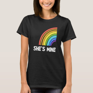 T-shirt Elle est à moi Lgbt Lesbian Matching Couples Rainb