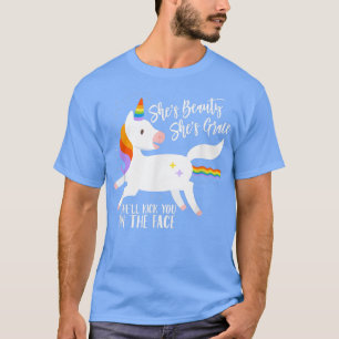T-shirt Elle est beauté Elle est grâce Elle va te frapper 