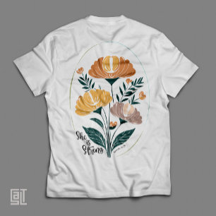 T-shirt Elle est forte Psaume Boho Chrétien Inspirant T