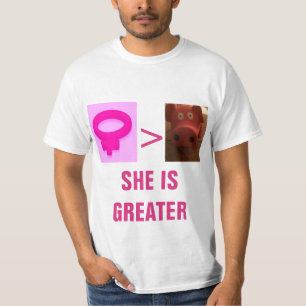 T-SHIRT ELLE EST LA CHEMISE DES HOMMES PLUS GRANDS