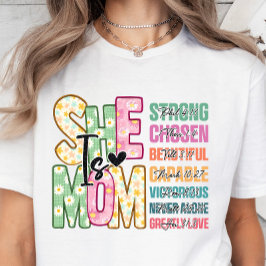 T-shirt Elle est maman, Christian Verses cadeau de la fête