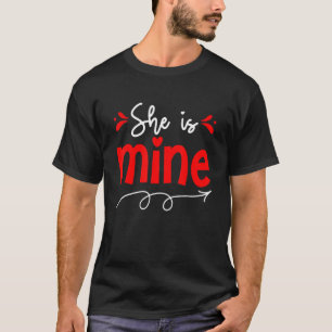 T-shirt Elle est mon couple jumelé Couple de la Saint Vale