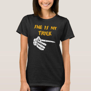 T-shirt Elle est mon tour il est mon friandise Mignons cou