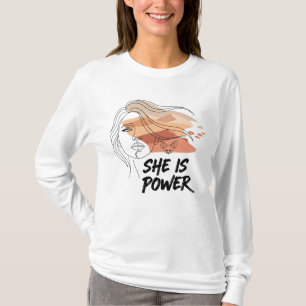 T-shirt Elle est puissance - Desert Aura Feminine Art avec