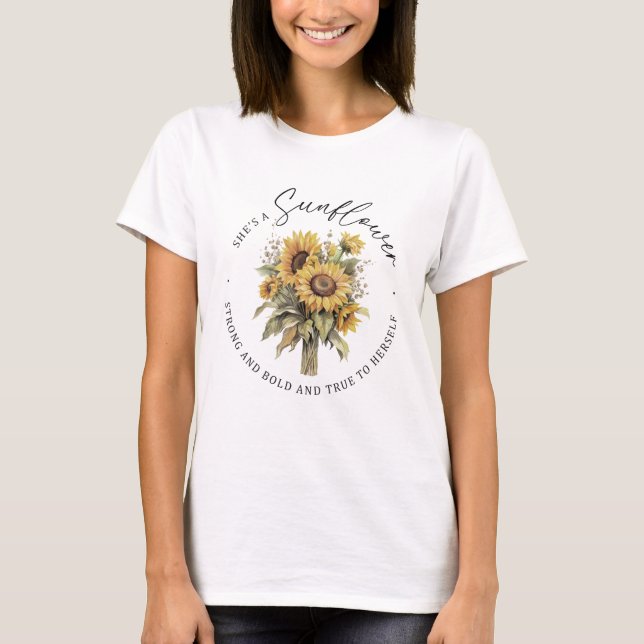 T-shirt Elle Est Une Inspiration Tournesol (Devant)