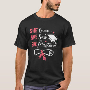 T-shirt Elle Est Venue Elle A Vu Elle Maîtrise Diplôme De