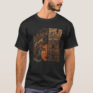 T-shirt Elle Est Vêtue De Force Afro Apparel Melanin
