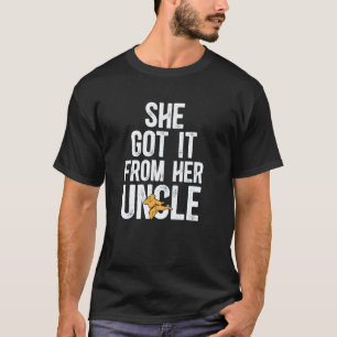 T-shirt Elle l'a obtenu de son oncle Karaté Oncle Drôle Ka