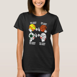 T-shirt Elle M'Aime Plus De Football De Football De Footba