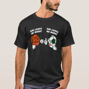 T-shirt Elle M'Aime Plus Joueur De Basket-Ball