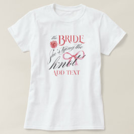 T-shirt Elle Noue le Nœud Coquette Demoiselle d'Honneur Ma