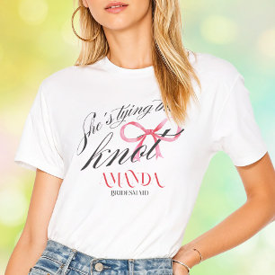 T-shirt Elle Noue le Nœud Papillon Coquette Enterrement de