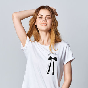 T-shirt Elle noue le nœud papillon noir enterrement de vie