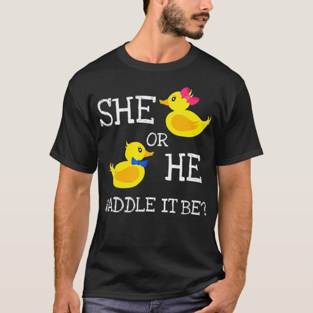 T-shirt Elle ou Il s'agite que ce soit Baby Genre révéler  (Devant)