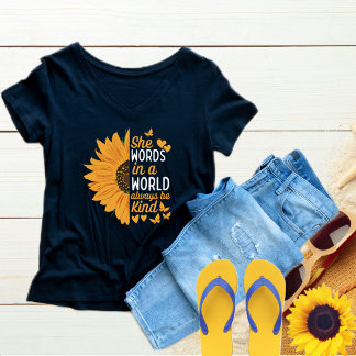 T-shirt Elle Paroles dans un monde toujours être gentil, g