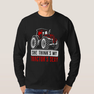 T-shirt Elle Pense Que Mes Tracteurs Sexy Tractor Agricult