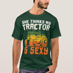T-shirt Elle Pense Que Mon Tracteur Est Sey