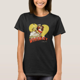 T-shirt "Elle préférerait avoir Whiskey" Mignonne & Drôle