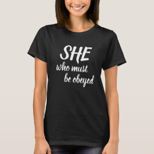 T-shirt Elle qui doit être obéi SWMBO brosse brosse brosse
