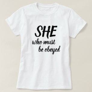 T-shirt Elle qui doit être obéi SWMBO brosse brosse brosse
