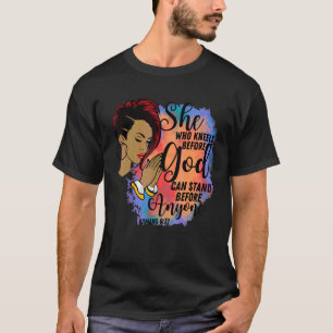 T-shirt Elle qui s'agenouille devant Dieu Black Girl Afric