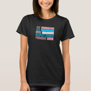 T-shirt Elle Respecte Les Pronononounes de genre Trans Pri