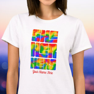 T-shirt Elle Ses Pronononounes Rainbow Tie Dye