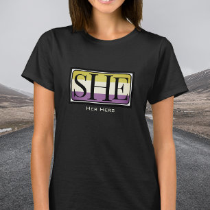 T-shirt Elle son pronom non binaire tenue de genre
