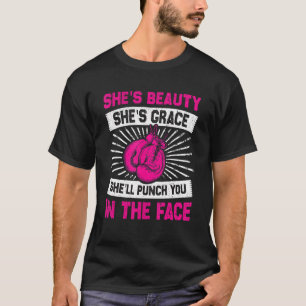 T-shirt Elle Te punira Dans La Boîte À Visage Kickboxing G