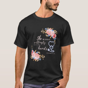 T-shirt Elle Travaille Avec Volonté Avec Ses Proverbes Mai